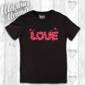 Прикольные футболки: Love Цветы